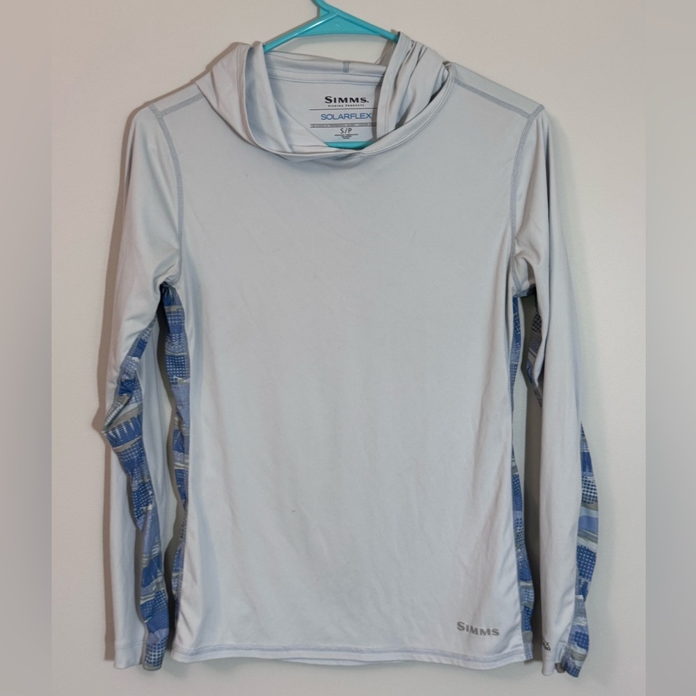 Simms SolarFlex Light Gray Fishing Shirt